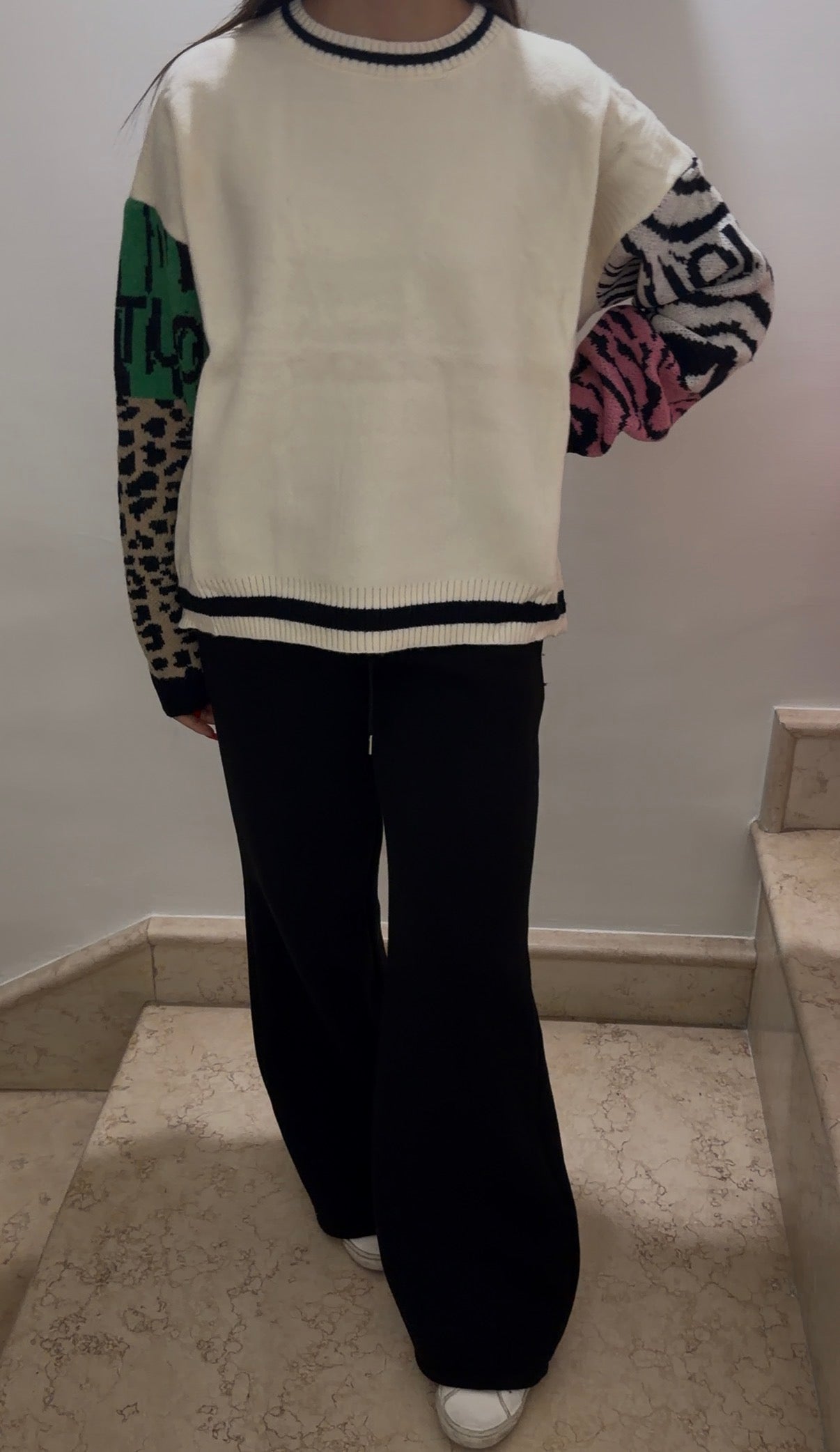 Maglione Maniche Animalier