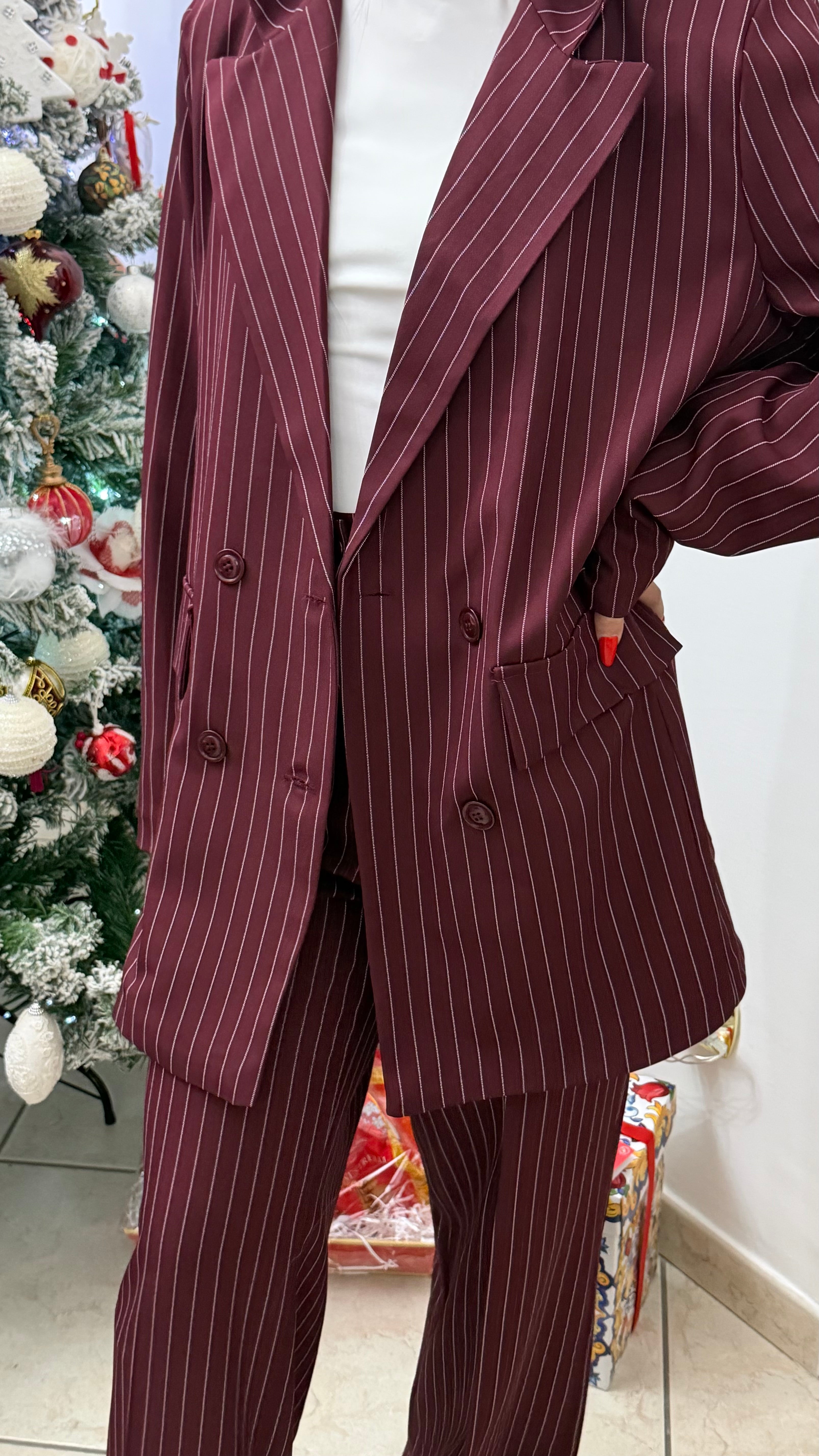 Tailleur Righe Oversize