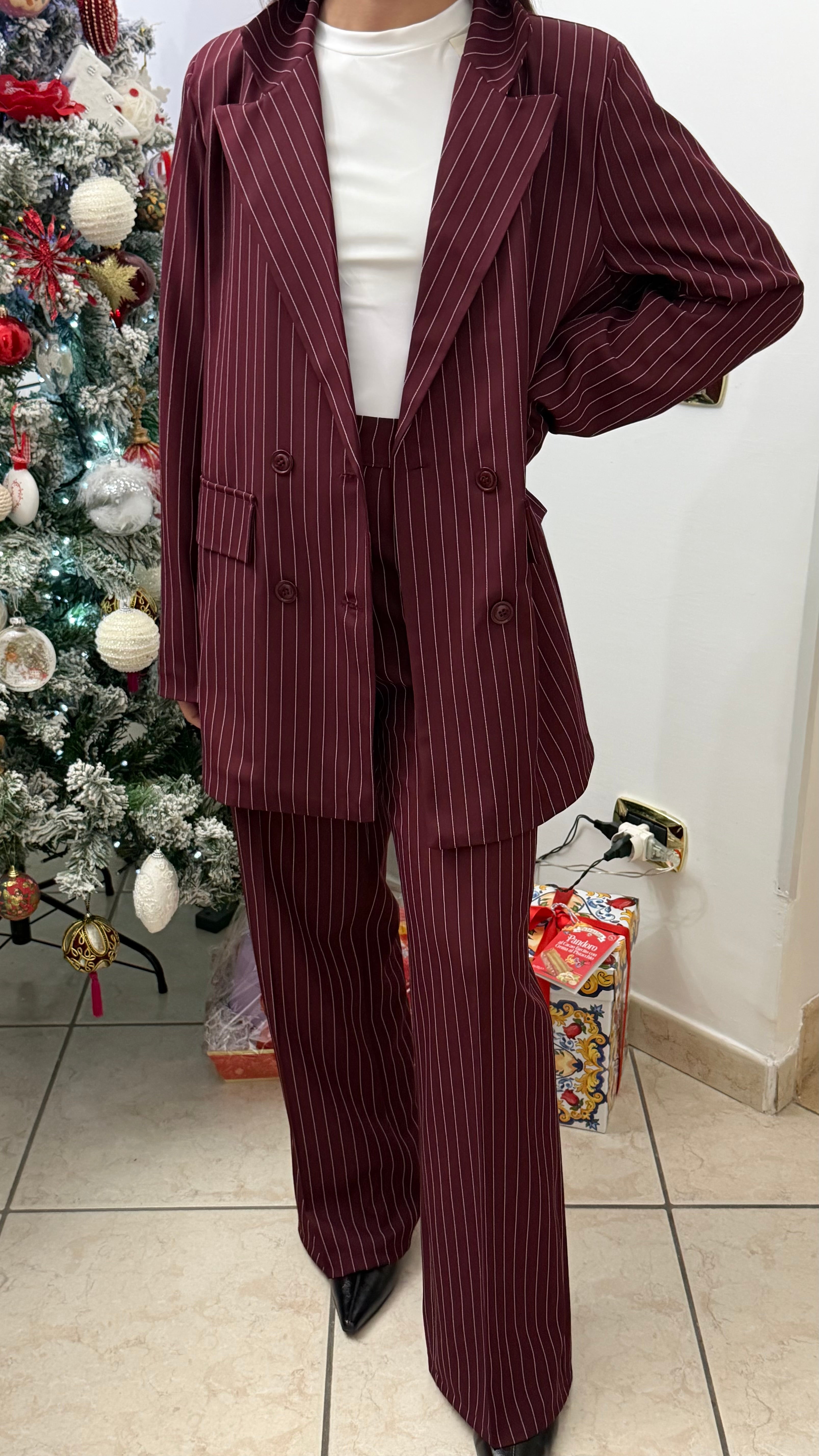 Tailleur Righe Oversize