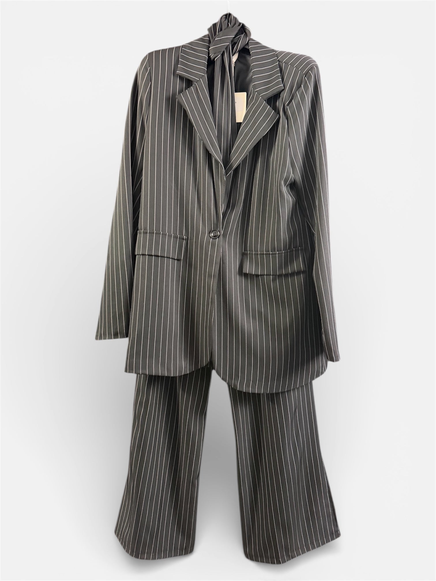 Tailleur a Righe con Cinta