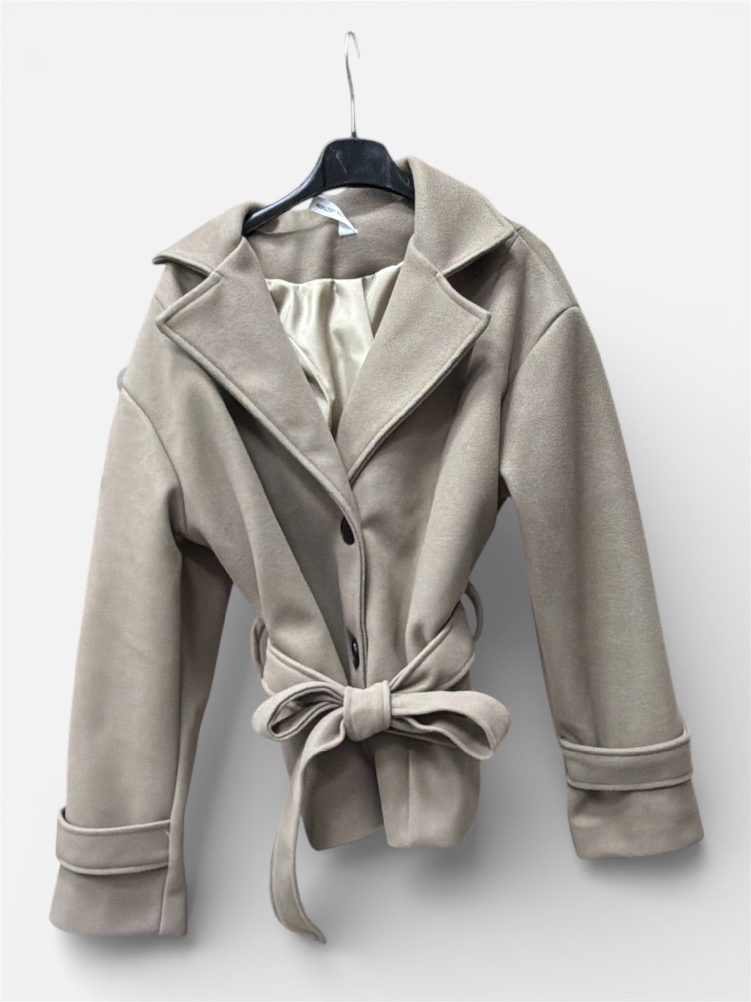 Giacca in Panno con Cintura