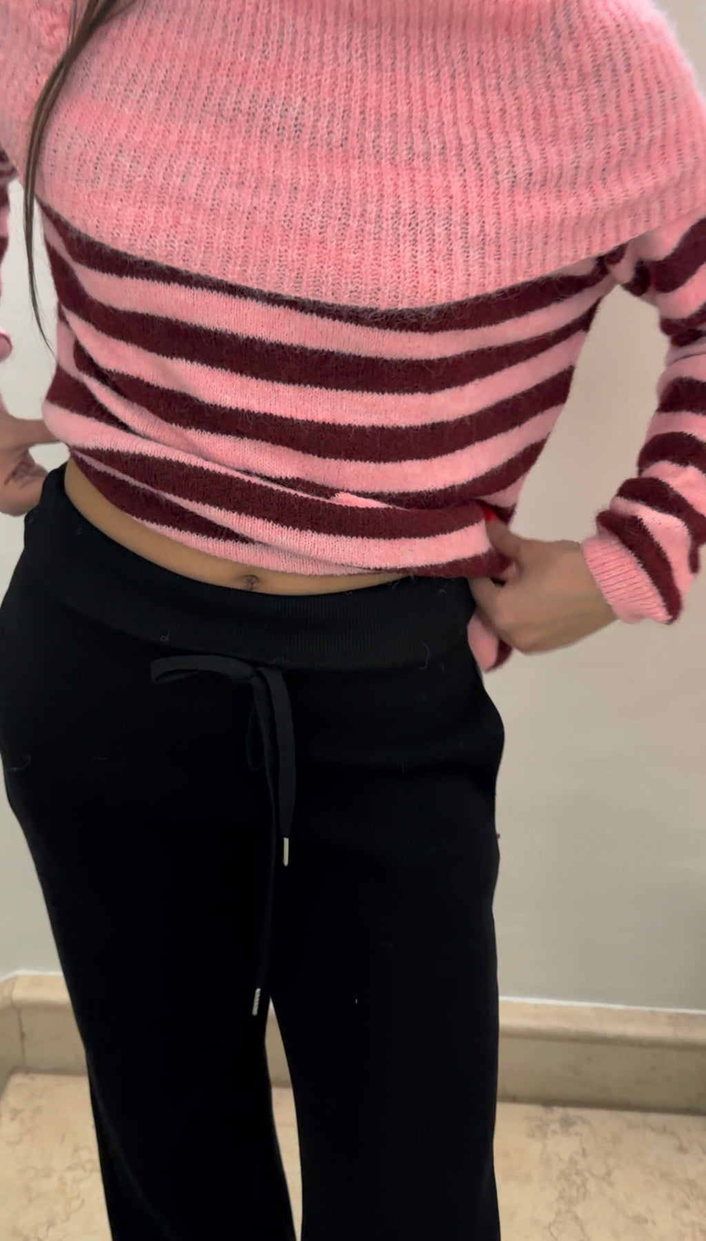 Pantalone Felpato doppia Fascia