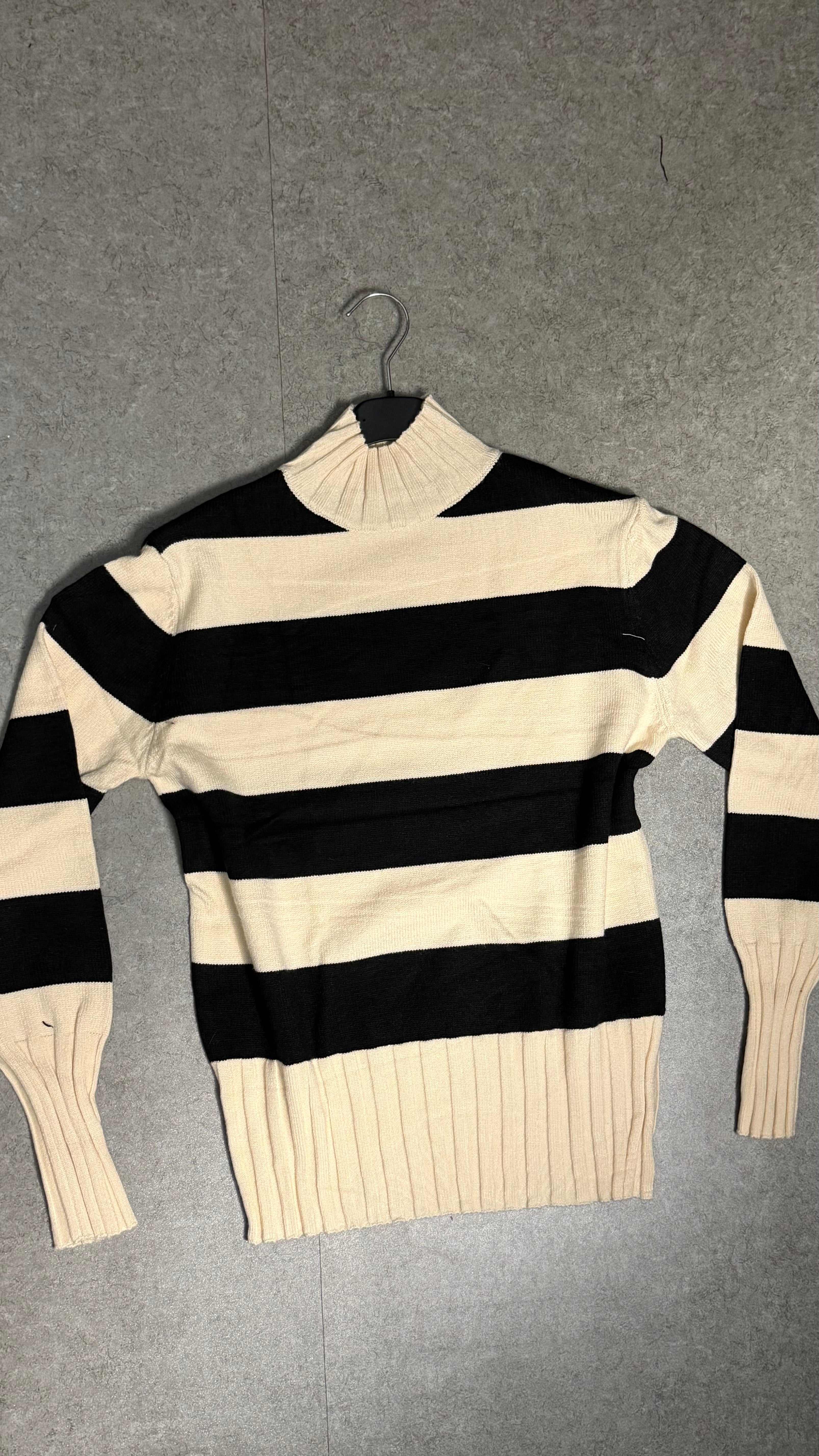 Maglia mezzo collo a righe