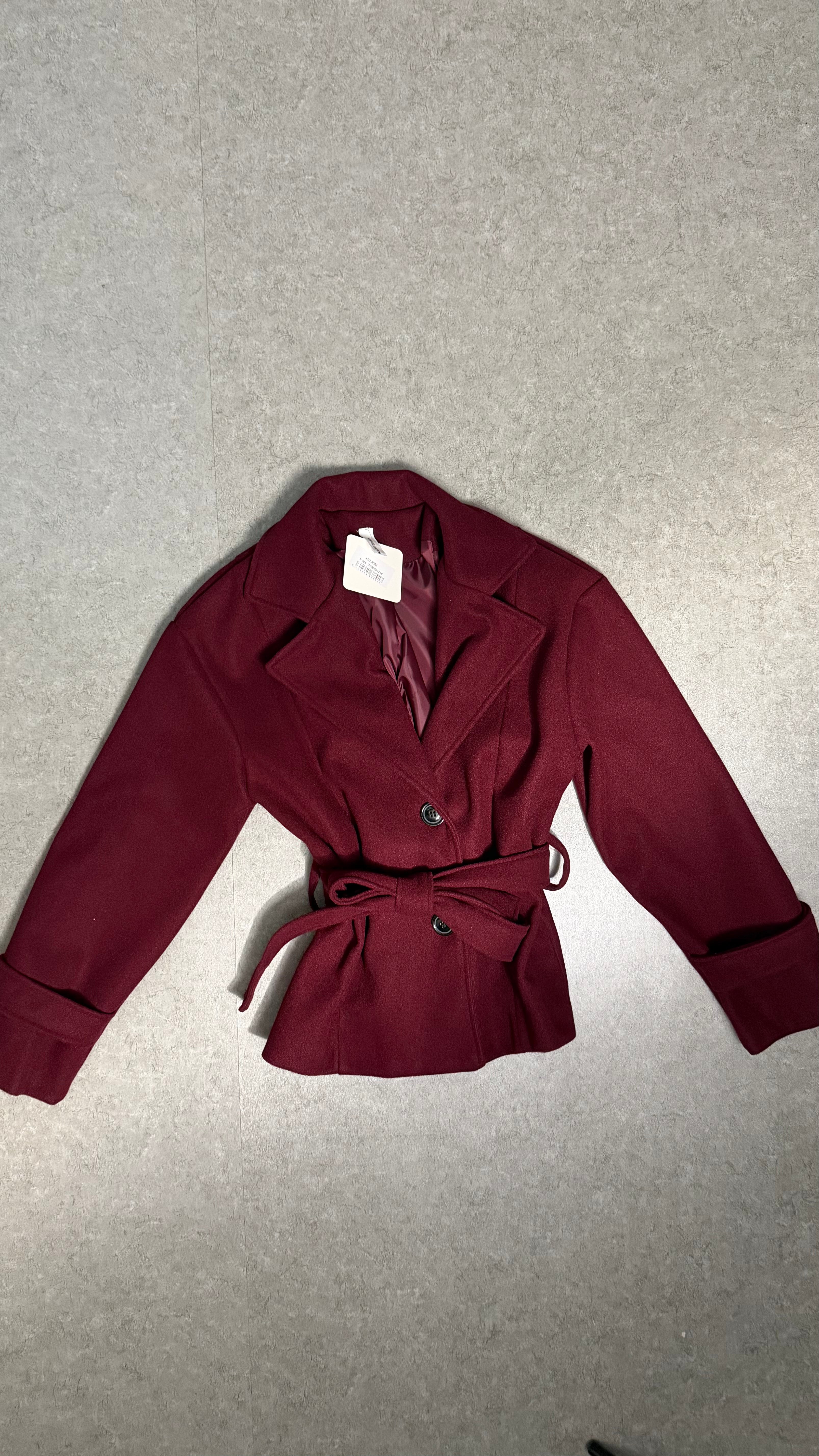 Giacca in Panno con Cintura