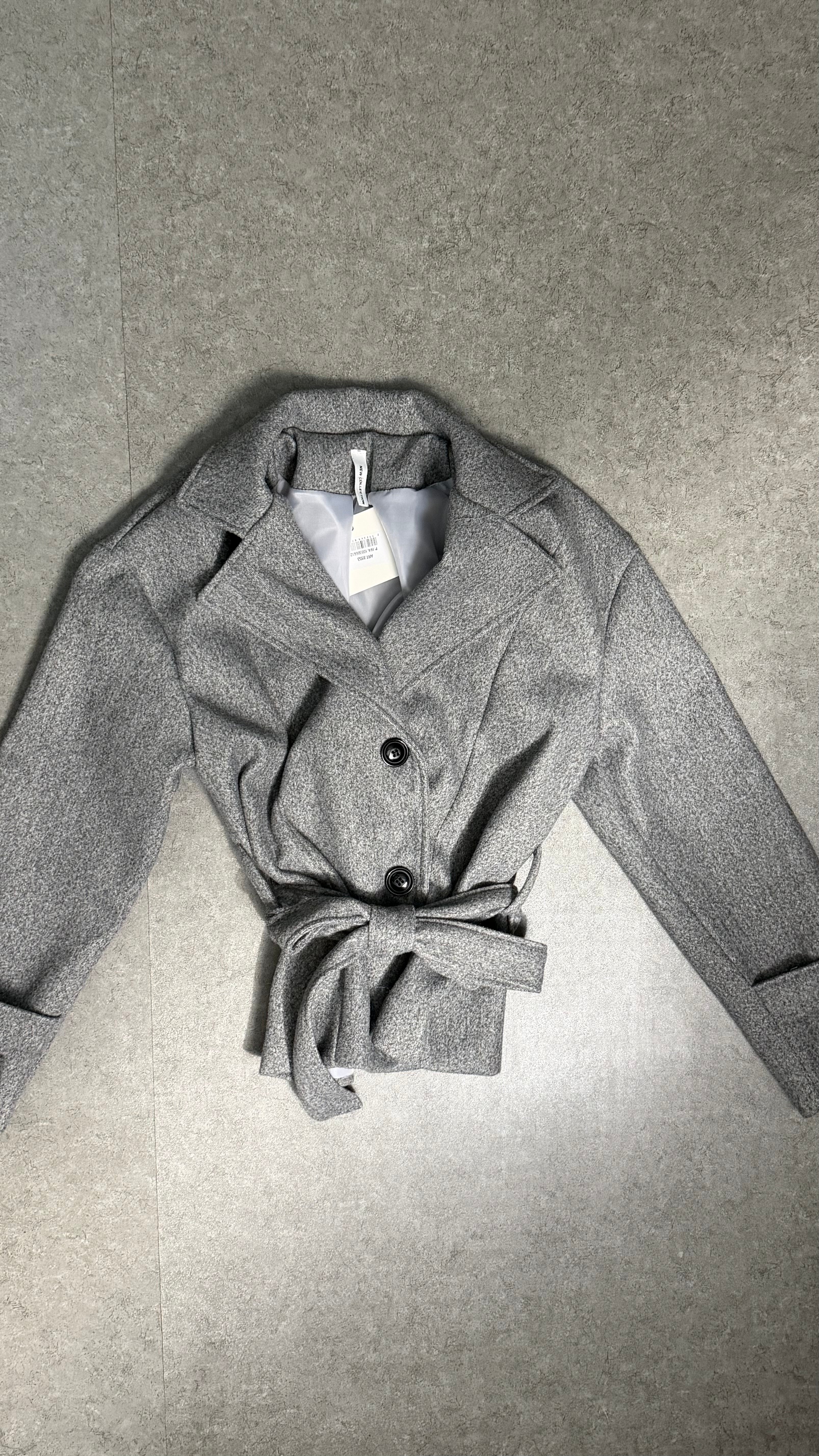 Giacca in Panno con Cintura