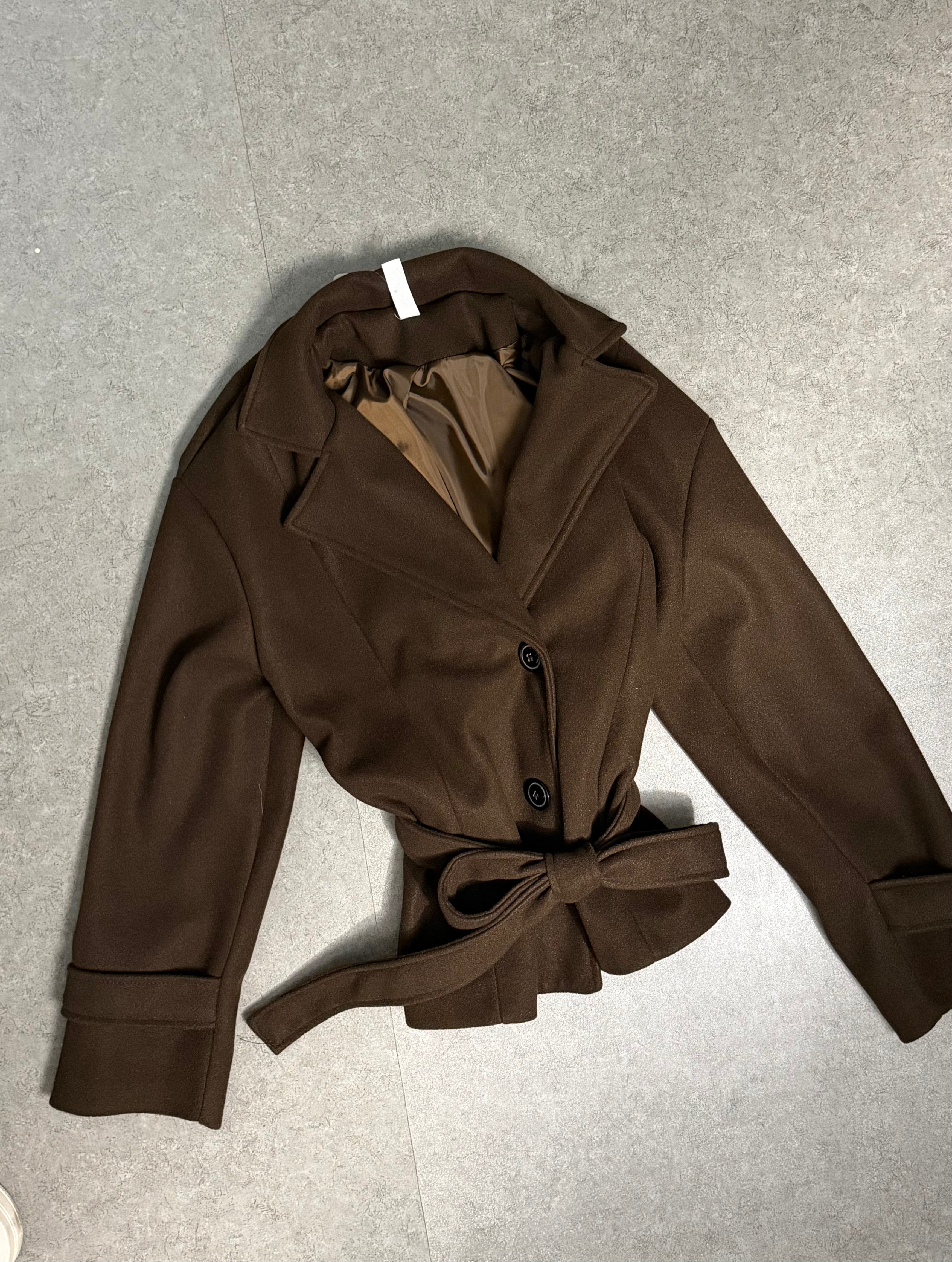 Giacca in Panno con Cintura