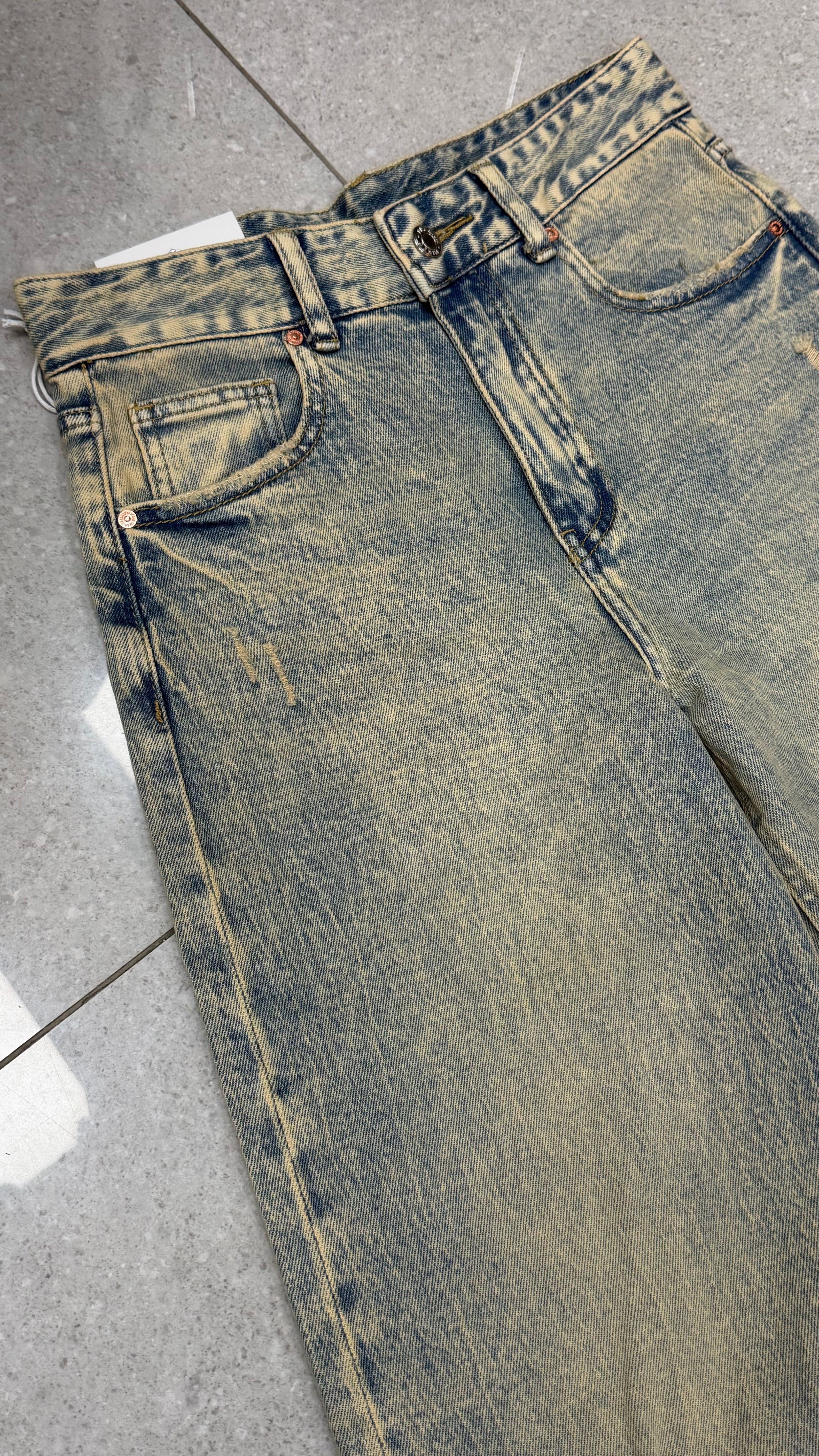 Jeans Sabbiato Palazzo