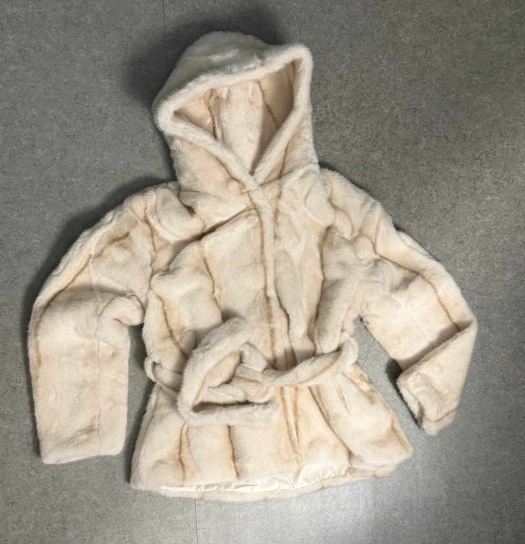 Pelliccia effetto Mink Panna