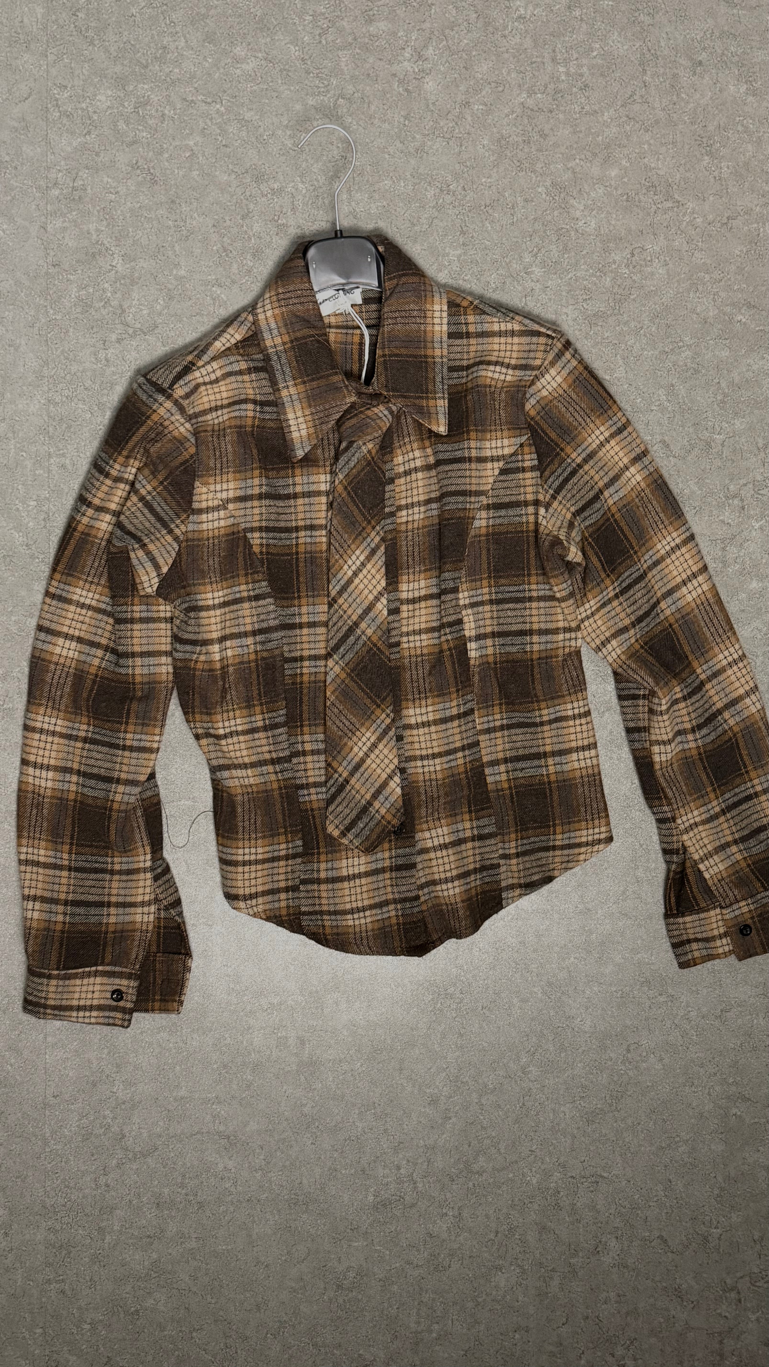 Camicia a Quadri con Cravatta