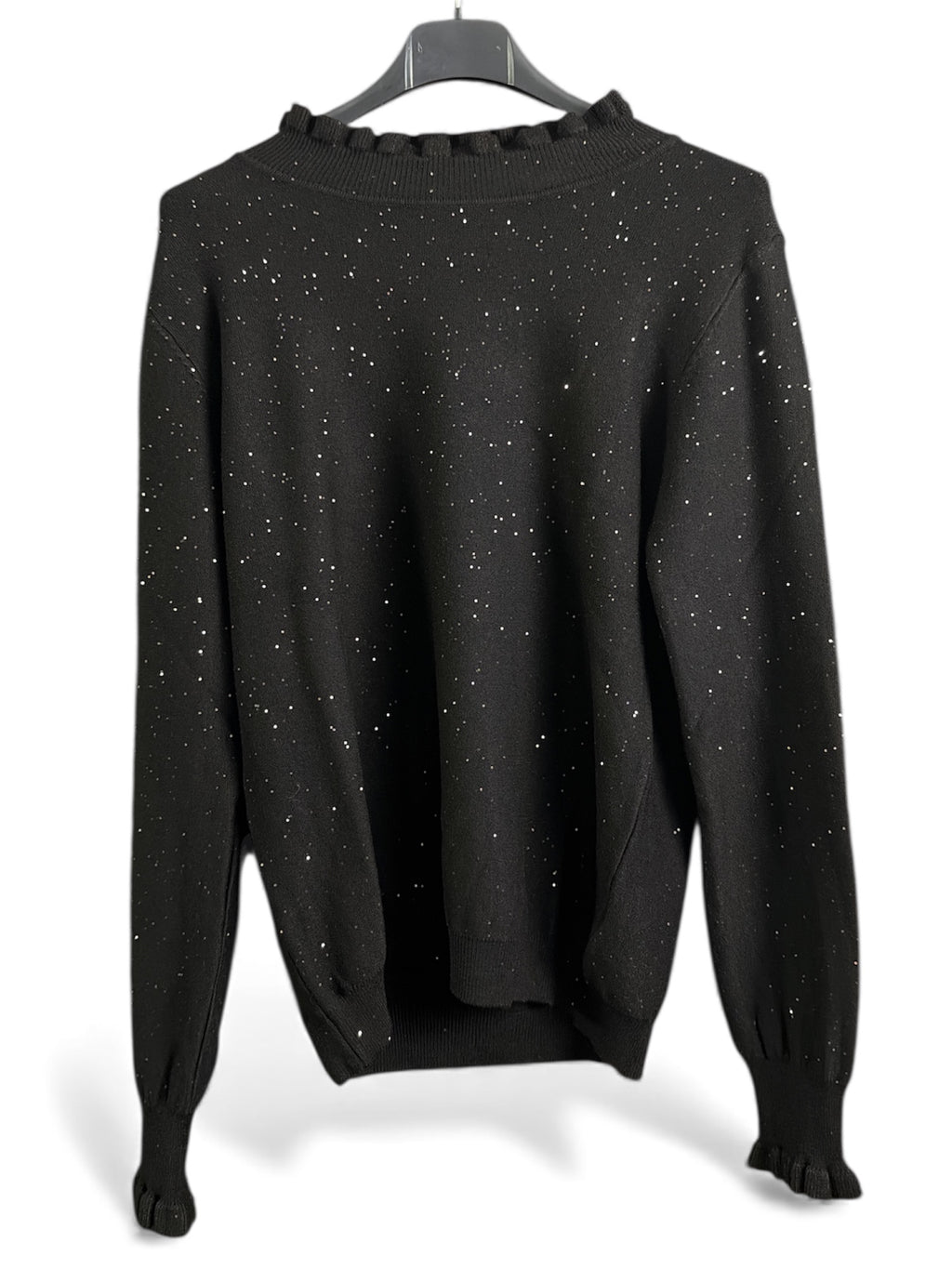 Basic Girocollo Arricciato e Strass