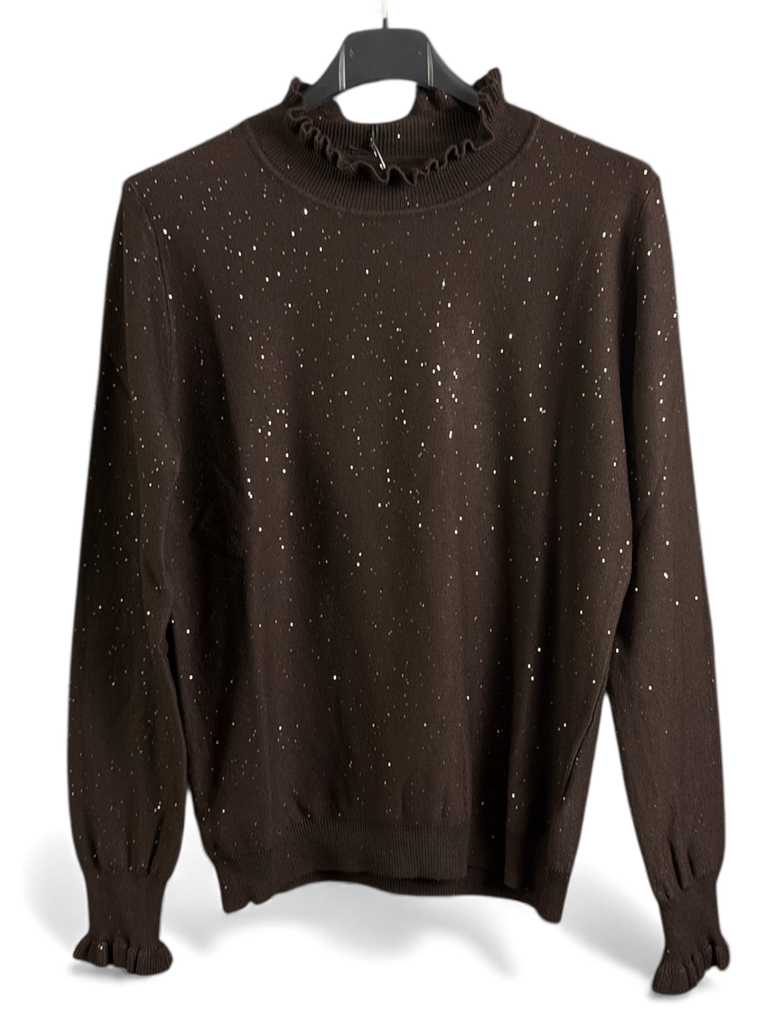 Basic Girocollo Arricciato e Strass