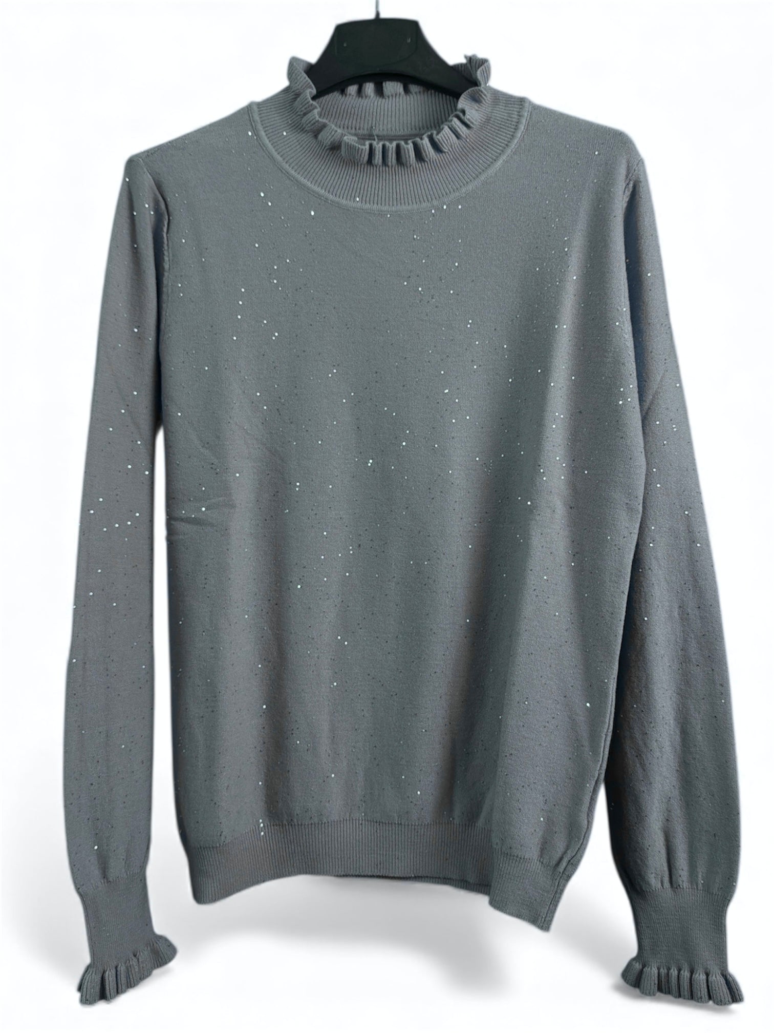 Basic Girocollo Arricciato e Strass