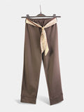 Pantalone con Risvolto e Foulard Made In Italy