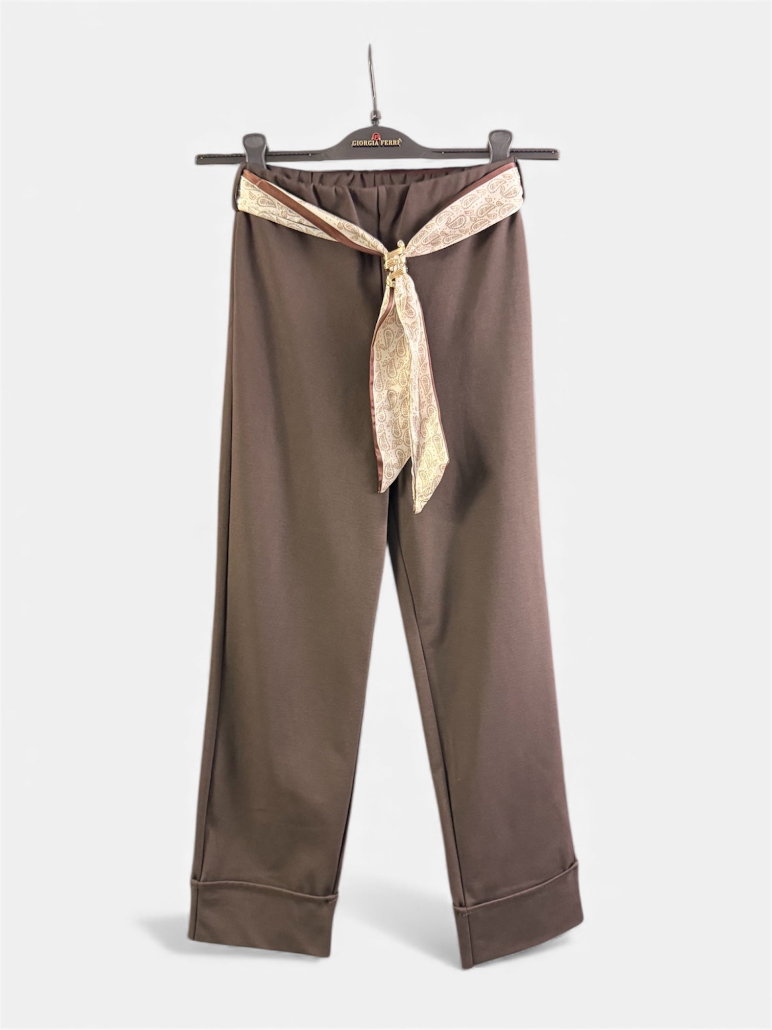 Pantalone con Risvolto e Foulard Made In Italy
